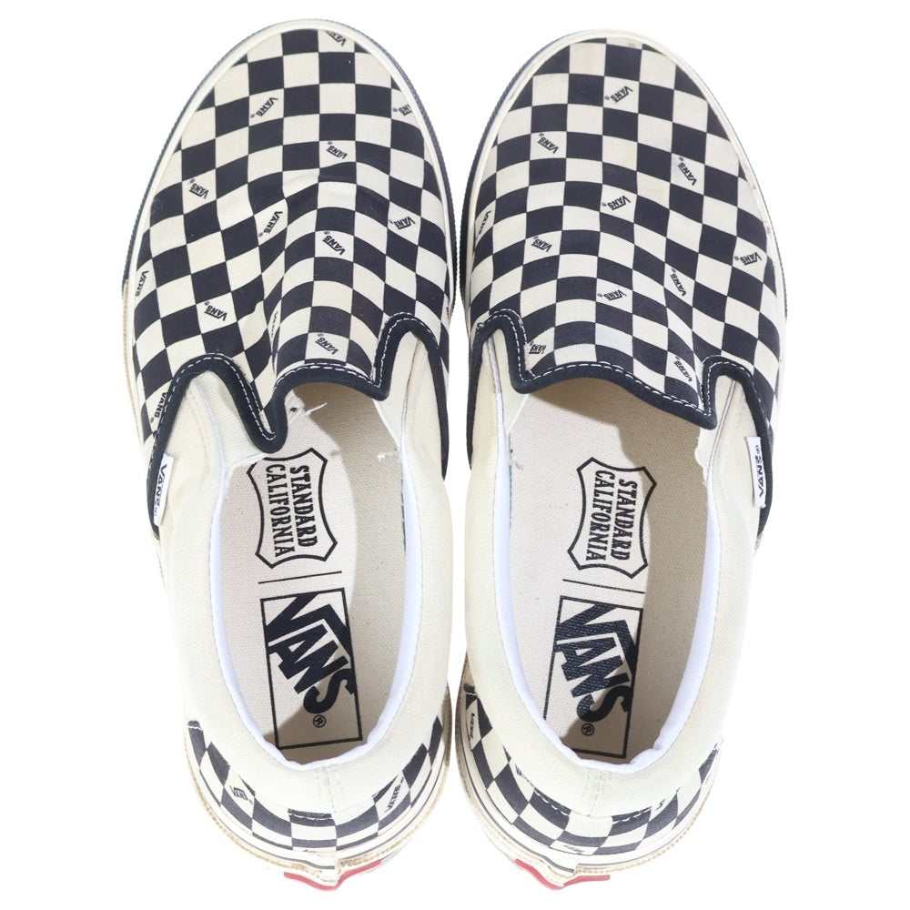 VANS(ヴァンズ) ×STANDARD CALIFORNIA SD SLIP ON スタンダードカリフォルニア スリッポン チェッカーボード ローカットスニーカー US9/27cm ブラック/ホワイト V98CF SD