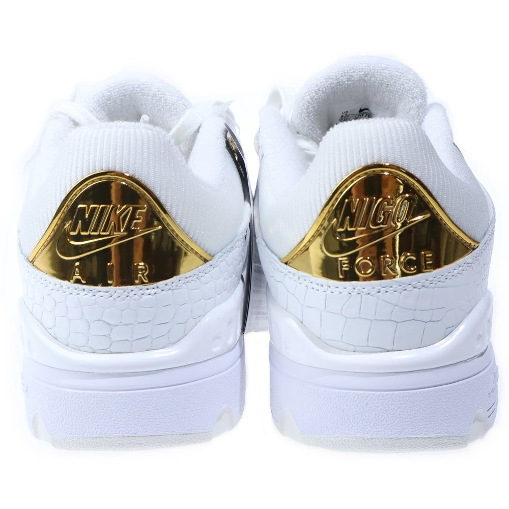 NIKE(ナイキ) × NIGO Air Force 3 Low SP NIGO Heel Logo ニゴー エアフォース ヒールロゴ ローカットスニーカー ホワイト/ゴールド US8.5/26.5cm HF7630-100