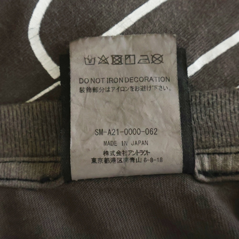 SAINT MICHAEL(セントマイケル) 21AW ×WIND AND SEA ウィンダンシー ヴィンテージ加工グラフィックプリントクルーネック半袖Tシャツカットソー グレー SM-A21-0000-062