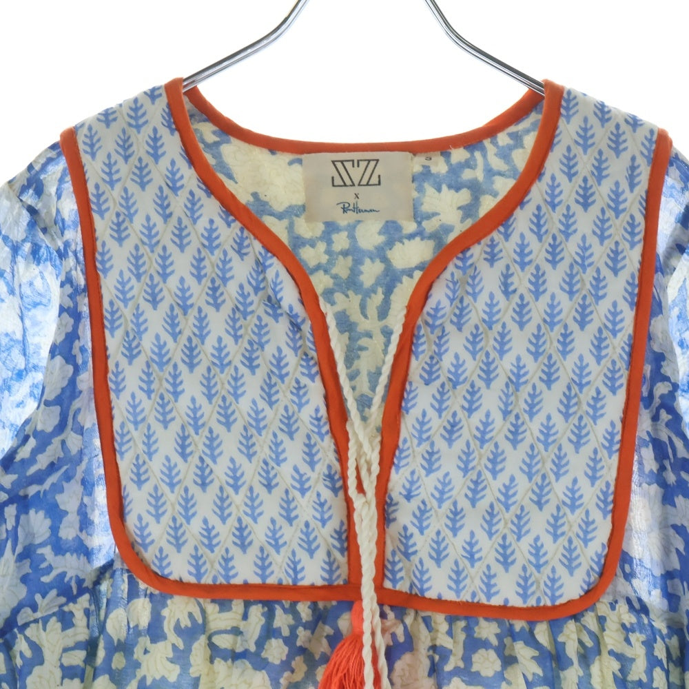 RON HERMAN(ロンハーマン) ×SZ Blockprints Silk Jodhpur Dress エスゼットブロックプリント 別注 シルク ジョドプル ドレス ワンピース マルチ レディース