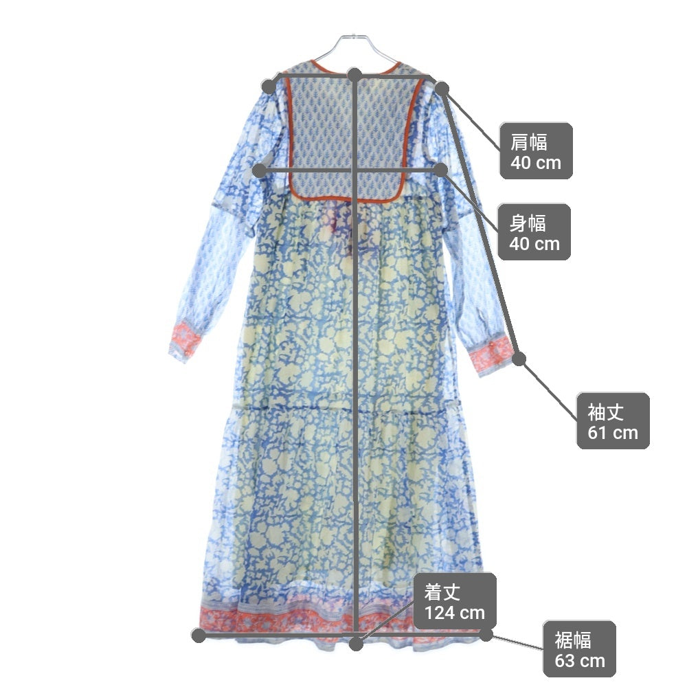 RON HERMAN(ロンハーマン) ×SZ Blockprints Silk Jodhpur Dress エスゼットブロックプリント 別注 シルク ジョドプル ドレス ワンピース マルチ レディース