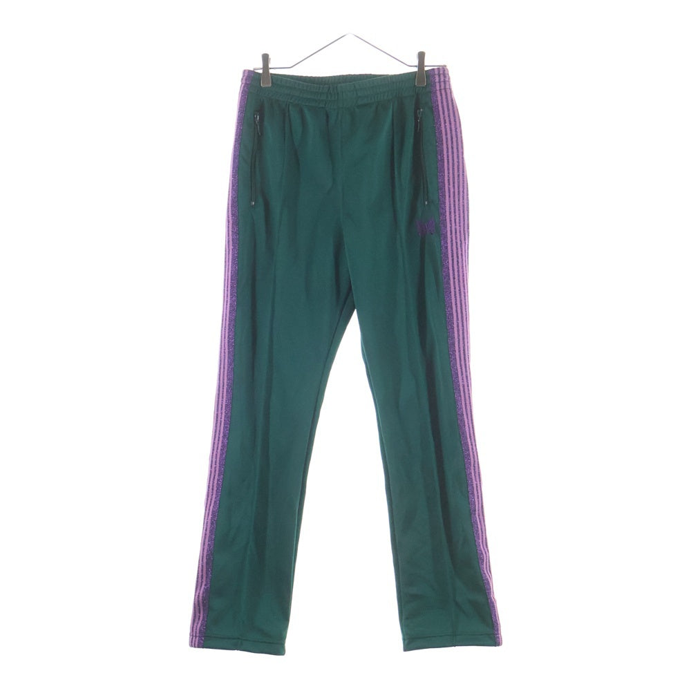 Needles(ニードルス) NARROW TRACK PANT サイドライン ロゴ刺繍 トラックパンツ グリーン MR590