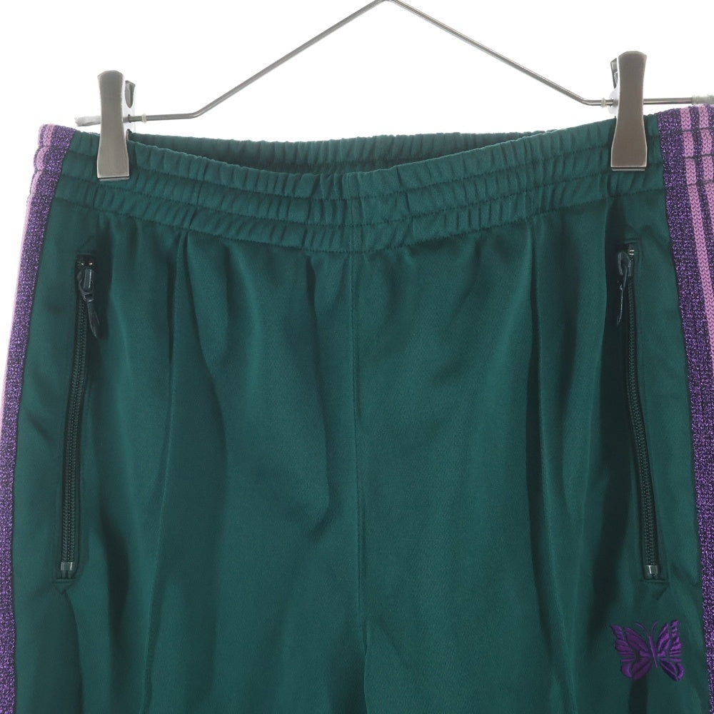 Needles(ニードルス) NARROW TRACK PANT サイドライン ロゴ刺繍 トラックパンツ グリーン MR590
