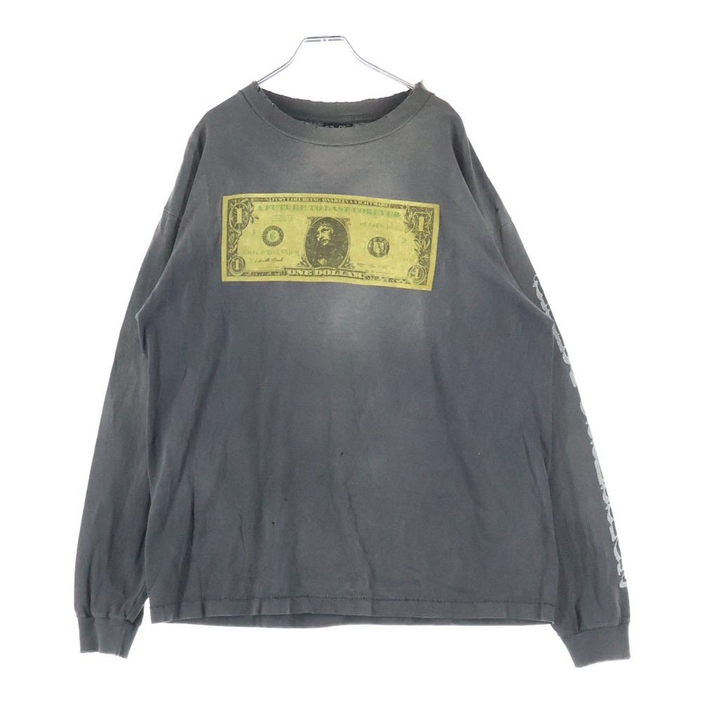 SAINT MICHAEL(セントマイケル) 22AW ×Kosuke Kawamura KMR LS TEE ヴィンテージ加工 長袖Tシャツカットソー ブラック SM-A22-0000-083