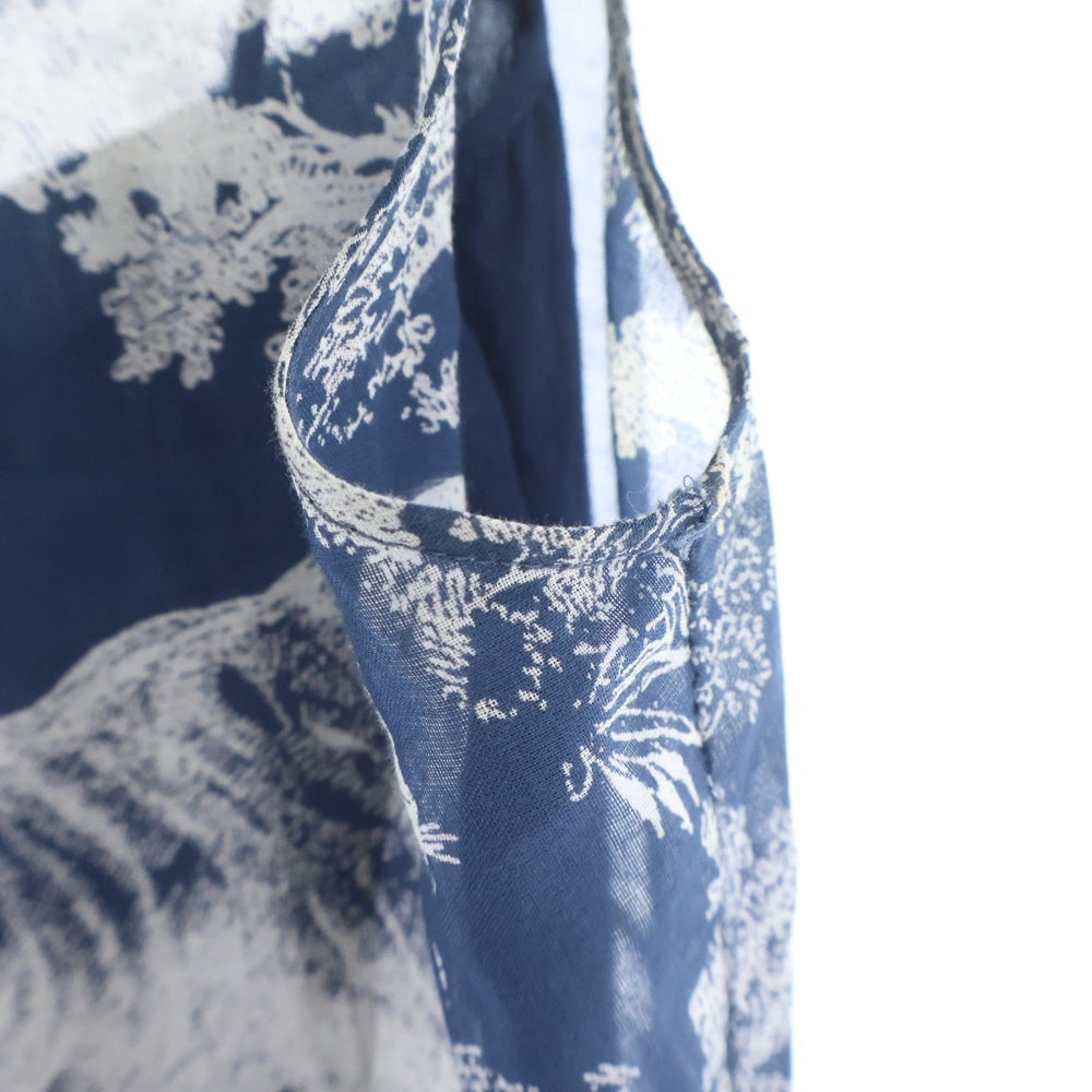 Christian Dior(クリスチャンディオール) 22SS トワルドゥジュイ インナー付き 総柄 ドレス ワンピース ネイビー 221R84A3846 レディース