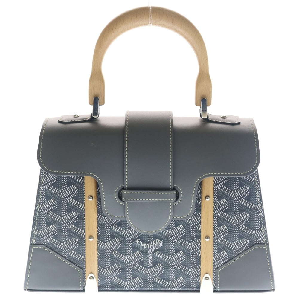 GOYARD(ゴヤール) SAIGON サイゴン ミニ レザー 2WAY ハンドバッグ ショルダーバッグ グレー シルバー金具 レディース