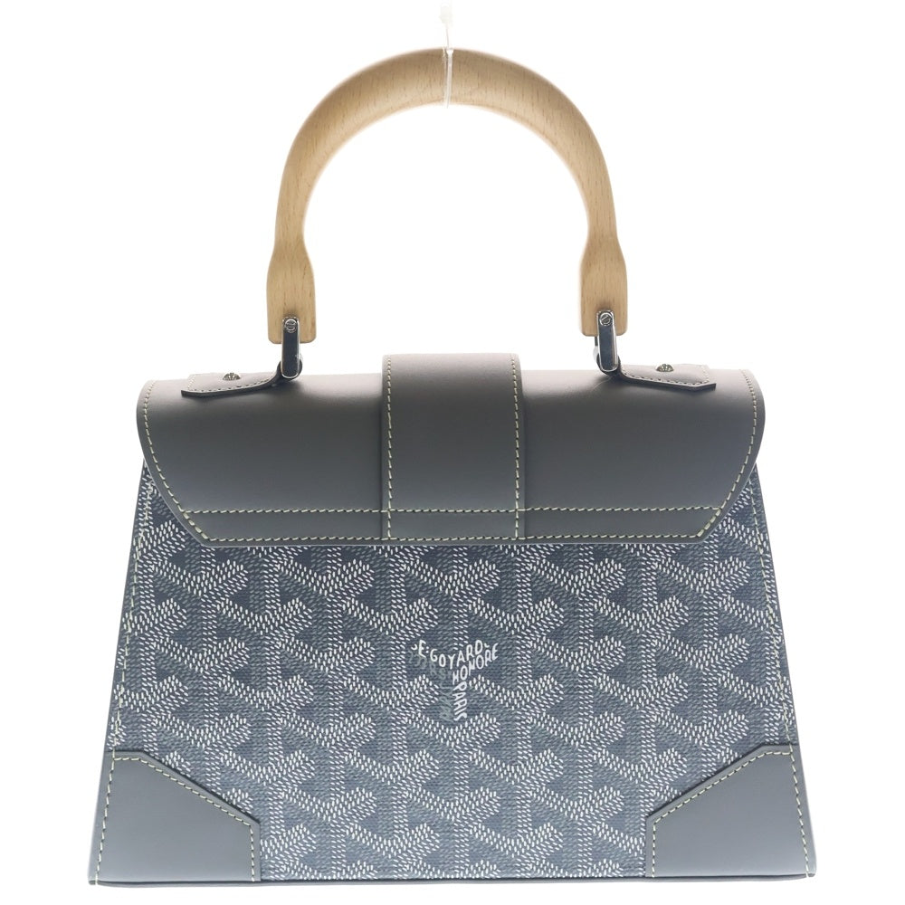 GOYARD(ゴヤール) SAIGON サイゴン ミニ レザー 2WAY ハンドバッグ ショルダーバッグ グレー シルバー金具 レディース