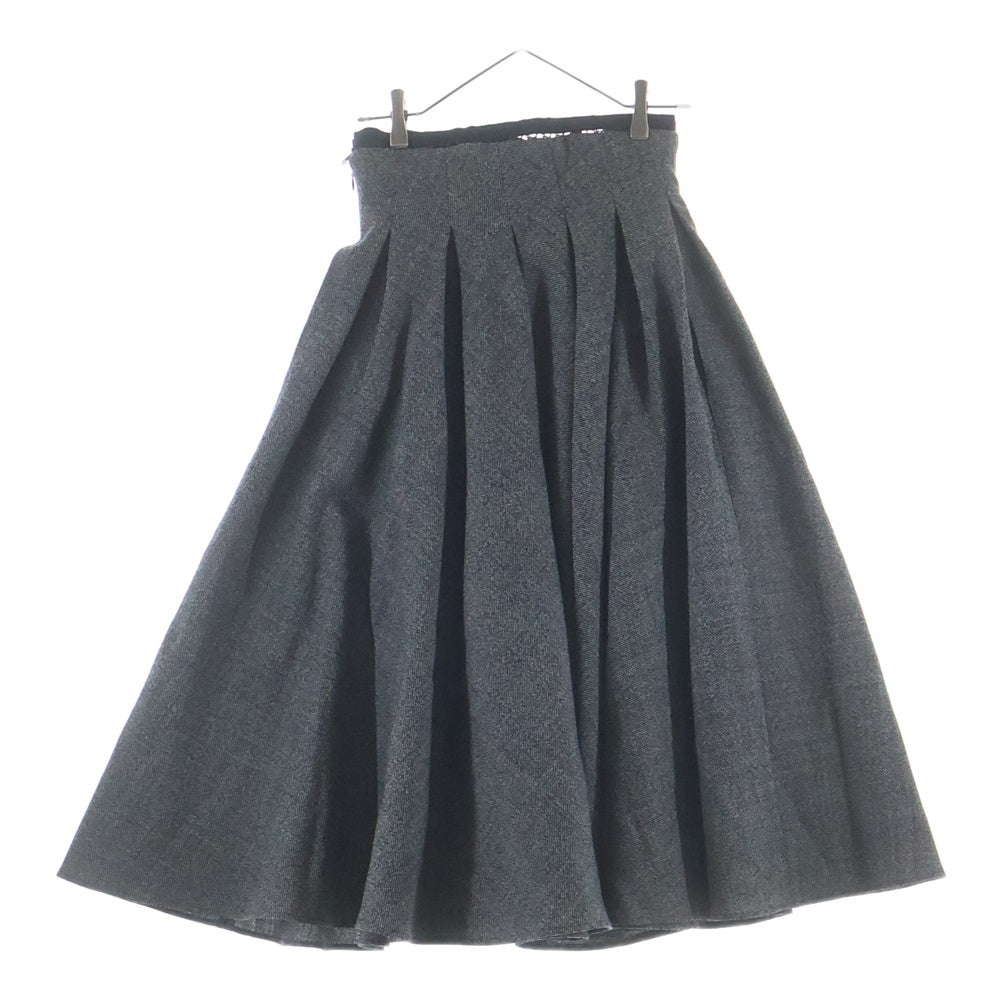 Christian Dior(クリスチャンディオール) ツイード調 ウール プリーツ ロングスカート グレー レディース 251J55A1186
