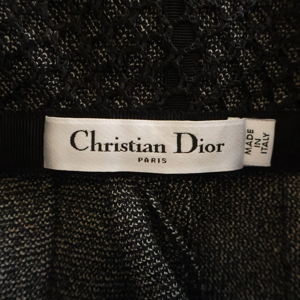 Christian Dior(クリスチャンディオール) ツイード調 ウール プリーツ ロングスカート グレー レディース 251J55A1186