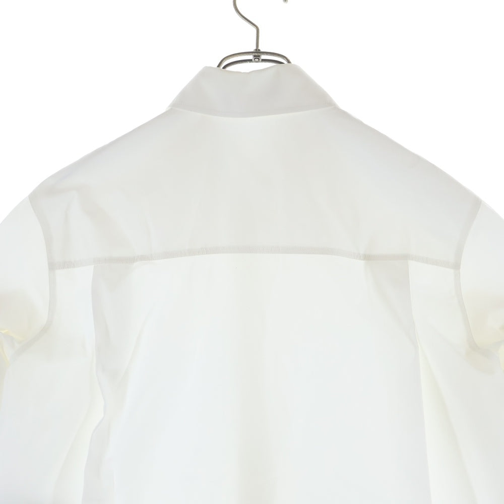 VALENTINO(ヴァレンティノ) 24SS フラワーアップリケ シルク ポプリン ブロード半袖シャツ ホワイト レディース 4B3AA0805DN