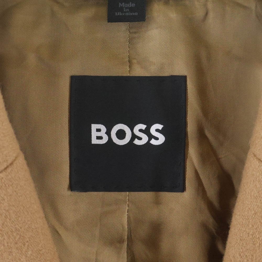 HUGO BOSS(ヒューゴボス) ウール スリムフィット チェスター トレンチコート ベージュ 50484479
