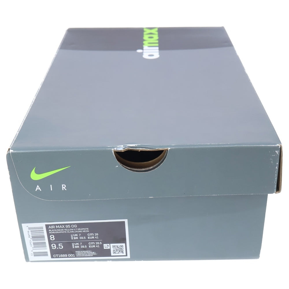 NIKE(ナイキ) AIR MAX 95 OG エアマックス イエローグラデ ローカットスニーカー グレー/イエロー US8/26cm CT1689-001 レディース