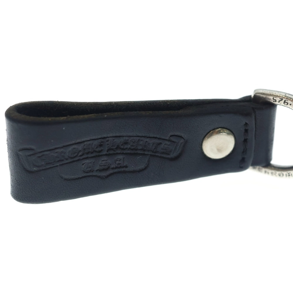 CHROME HEARTS(クロムハーツ) BELT LOOP D RING Dリング クロスボールベルトループ ブラック/シルバー BCA415