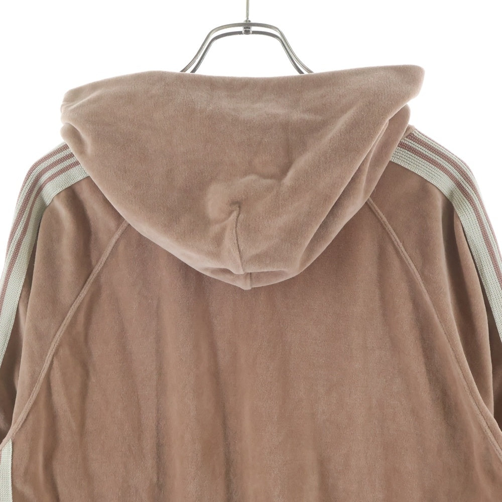 Needles(ニードルス) Track Hoody Velour ベロア トラックフーディー パーカー ピンクベージュ MR292