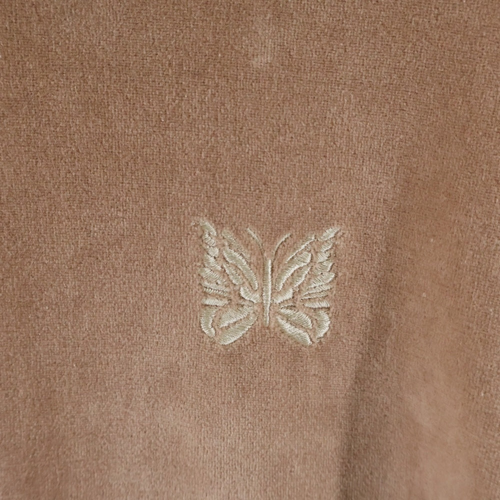 Needles(ニードルス) Track Hoody Velour ベロア トラックフーディー パーカー ピンクベージュ MR292