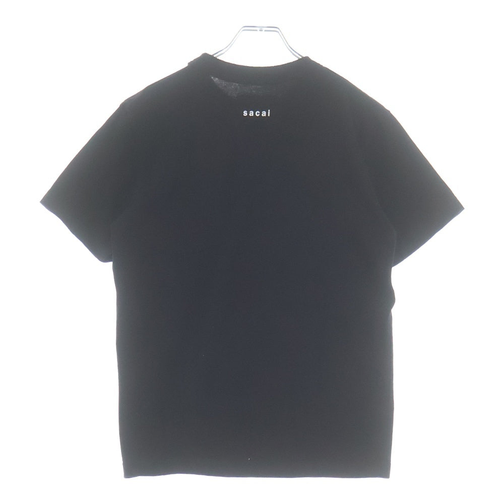 Sacai(サカイ) 19AW BAR ITALIA TEE バーイタリア 半袖Tシャツ カットソー ブラック 19-0006S