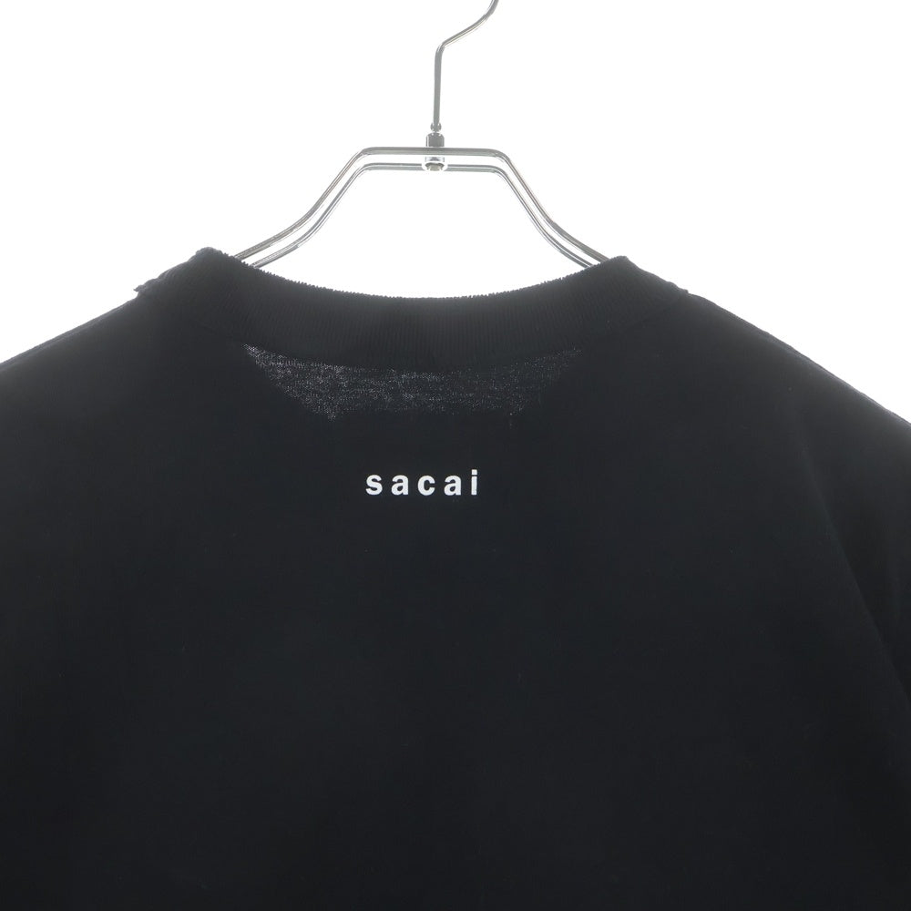 Sacai(サカイ) 19AW BAR ITALIA TEE バーイタリア 半袖Tシャツ カットソー ブラック 19-0006S