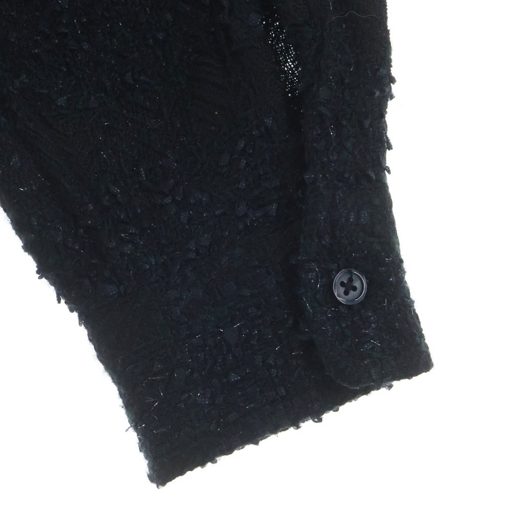 SUPREME(シュプリーム) 24AW Boucle Zip Up Shirt ブークレ ジップアップシャツ ブラック