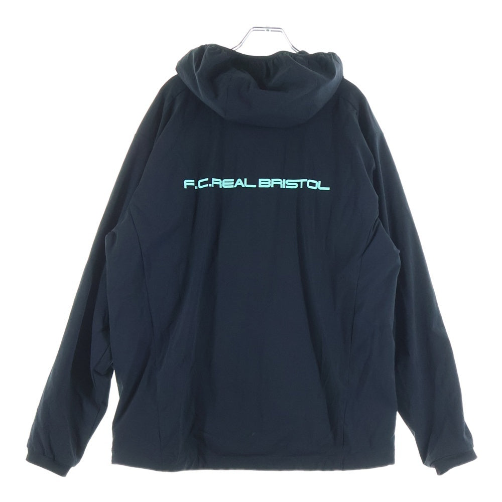 F.C.R.B./F.C.Real Bristol/FCRB(エフシーアールビー/エフシーレアルブリストル) 21AW LYCRA HOODED BLOUSON ライクラ ジップアップ ナイロンジャケット フーディ ブラック FCRB-212055