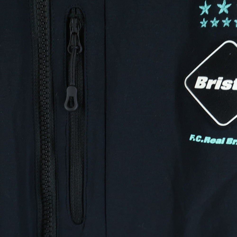F.C.R.B./F.C.Real Bristol/FCRB(エフシーアールビー/エフシーレアルブリストル) 21AW LYCRA HOODED BLOUSON ライクラ ジップアップ ナイロンジャケット フーディ ブラック FCRB-212055