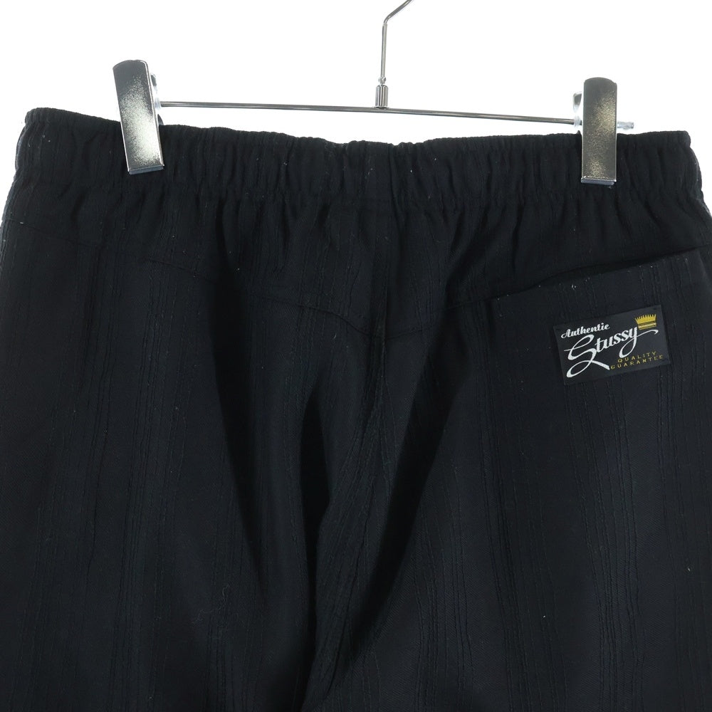 STUSSY(ステューシー) Beach Pant Stitch Stripe ストライプステッチ リラックス ワイドパンツ ブラック 116649