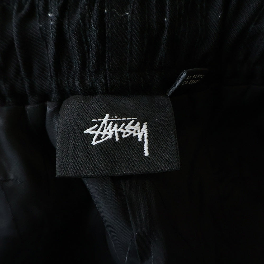 STUSSY(ステューシー) Beach Pant Stitch Stripe ストライプステッチ リラックス ワイドパンツ ブラック 116649