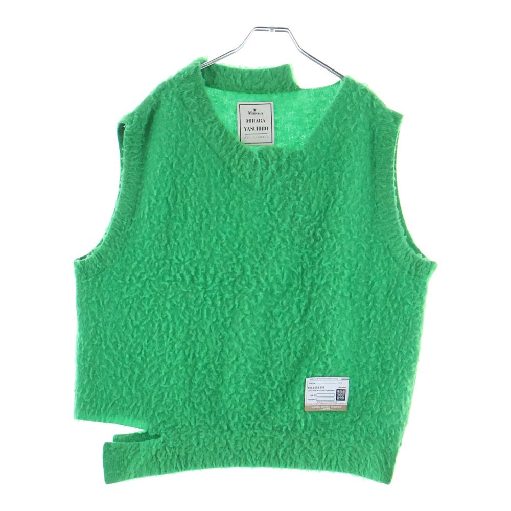 MAISON MIHARAYASUHIRO(メゾンミハラヤスヒロ) MMY Distressed Vest ダメージ加工 ニット ベスト グリーン B09SW533
