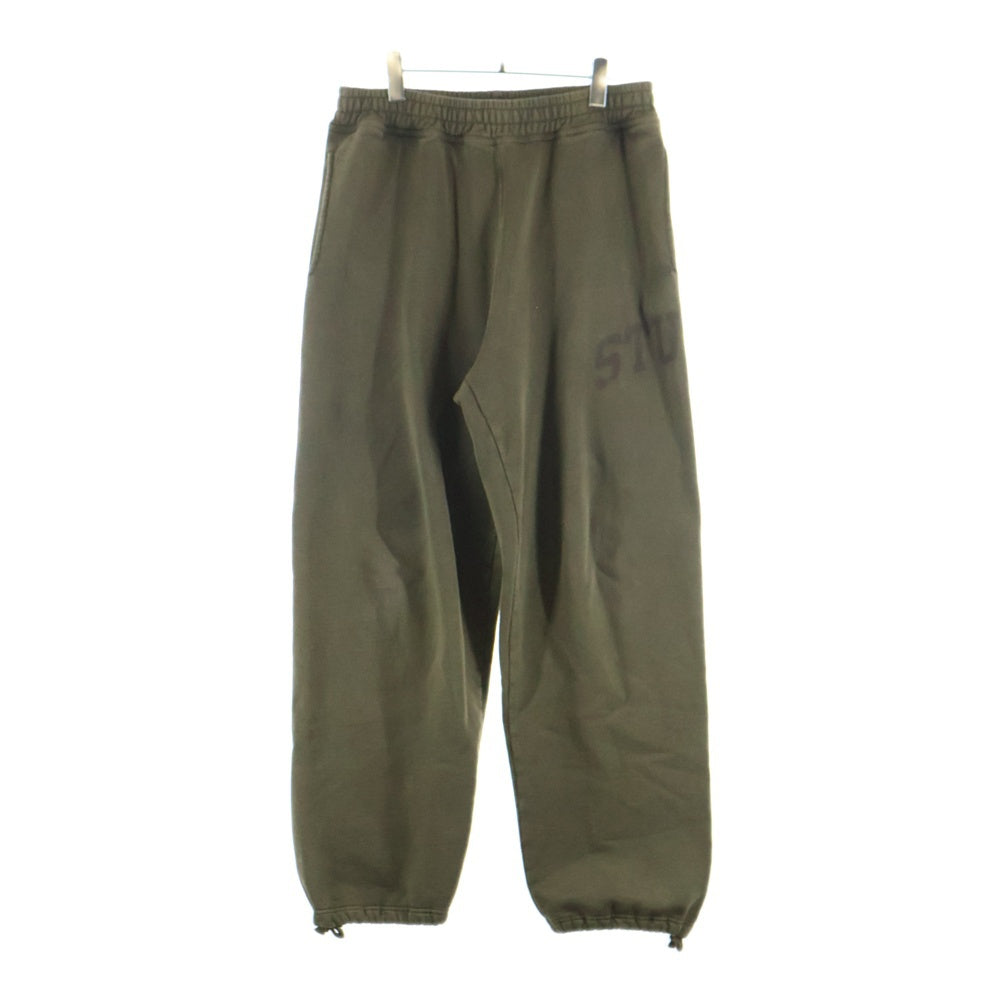 STUSSY(ステューシー) Fleece Pant Faded Graphic フェード加工 ロゴプリント フリース スウェットパンツ ブラウン 116667