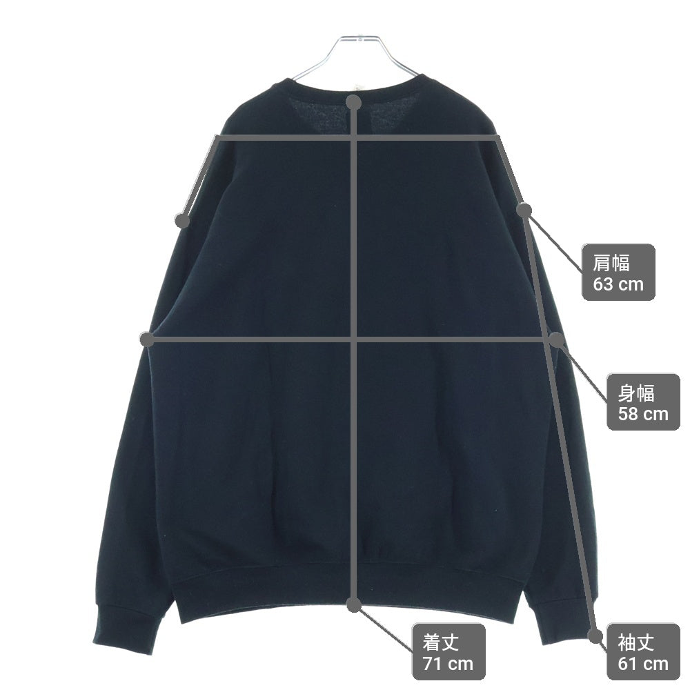 WACKO MARIA(ワコマリア) 24SS ×HIGH TIMES CREW NECK SWEAT SHIRT ハイタイムズ フロントプリント クルーネック スウェット トレーナー ブラック