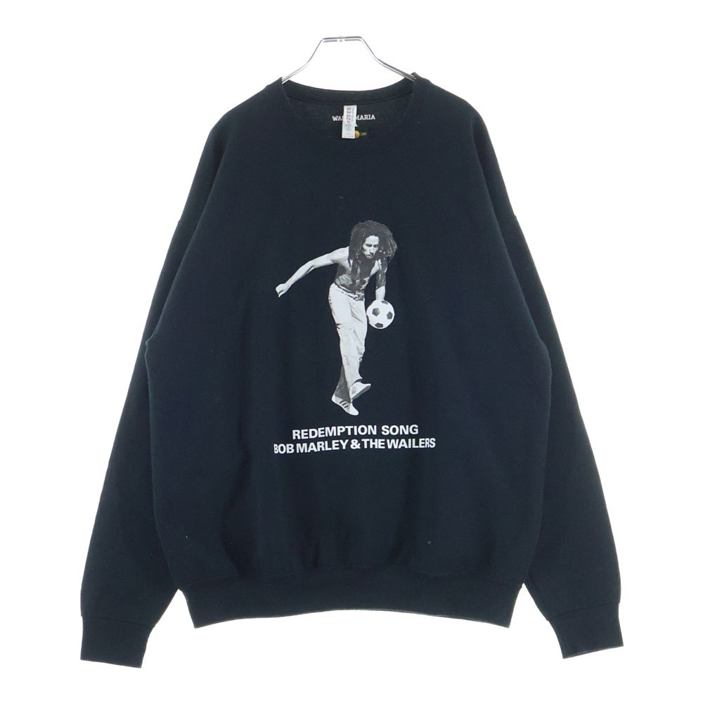 WACKO MARIA(ワコマリア) 24SS BOB MARLEY CREW NECK SWEAT SHIRT ボブマーリー 両面プリント クルーネック スウェット トレーナー ブラック