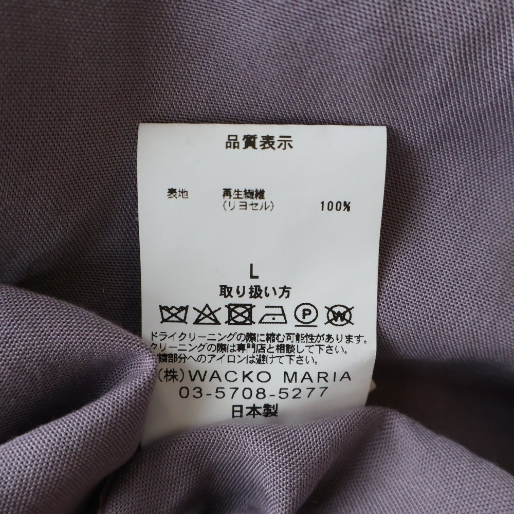 WACKO MARIA(ワコマリア) 50'S SHIRT L/S 50'S オープンカラー 長袖シャツ パープル