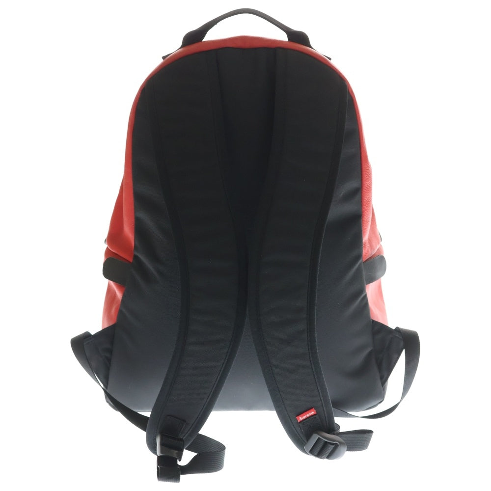 SUPREME(シュプリーム) 17AW ×THE NORTH FACE Leather Day Pack ザノースフェイス レザーデイパック リュックサック レッド NF0A3G73