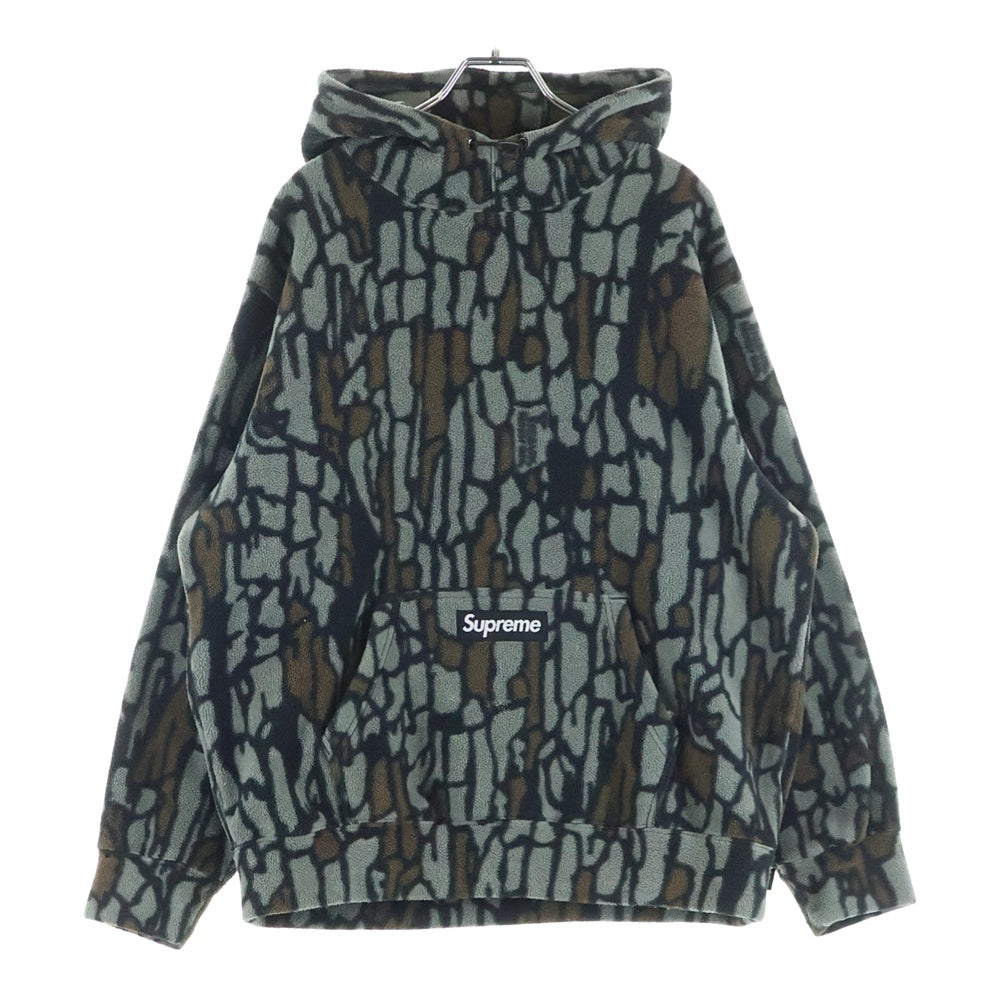 SUPREME(シュプリーム) 20AW Polartec Half Zip Pullover ポーラテックハーフジッププルオーバー パーカー フリースフーデッド ジャケット 総柄 カーキ