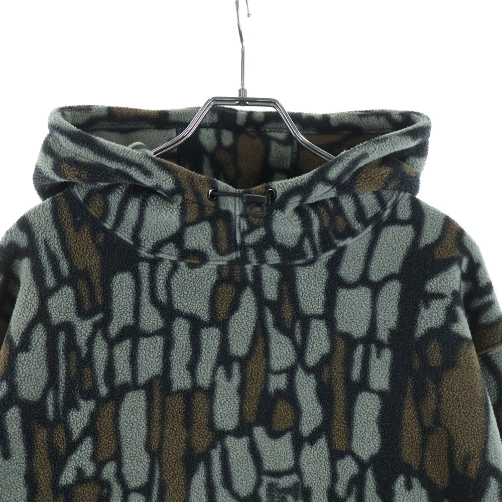 SUPREME(シュプリーム) 20AW Polartec Half Zip Pullover ポーラテックハーフジッププルオーバー パーカー フリースフーデッド ジャケット 総柄 カーキ