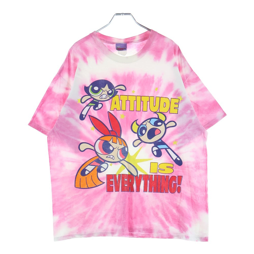 VINTAGE(ヴィンテージ) 00s Cartoon Network The Powerpuff Girls Members Tie Dye カートゥーンネットワーク ザ・パワーパフガールズ タイダイ フロントプリント 半袖Tシャツ
