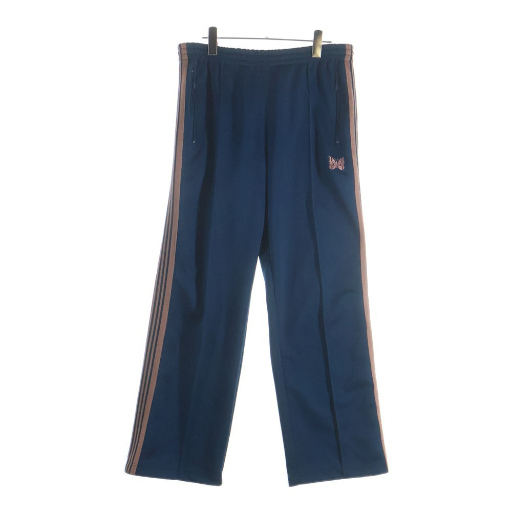 Needles(ニードルス) 21SS Track Pant Poly Smooth ロゴ刺繍 トラックパンツ ネイビー IN181