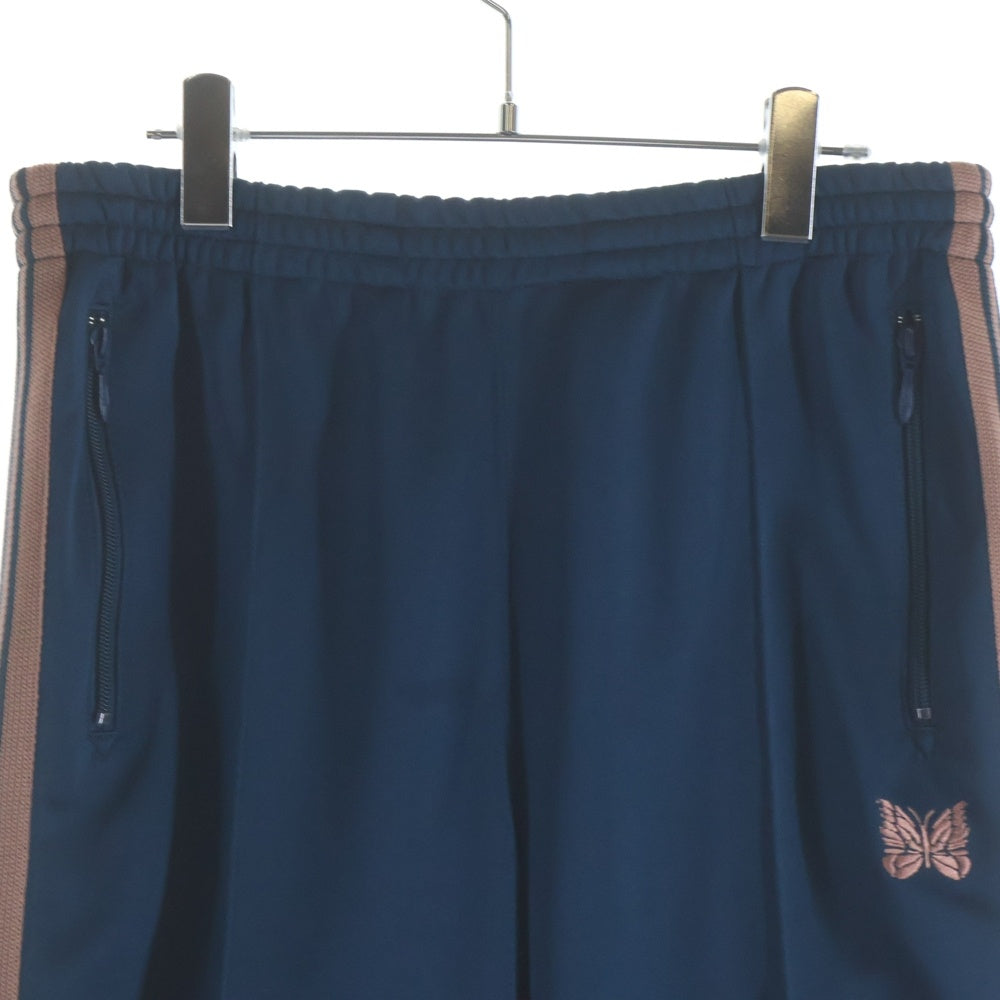 Needles(ニードルス) 21SS Track Pant Poly Smooth ロゴ刺繍 トラックパンツ ネイビー IN181