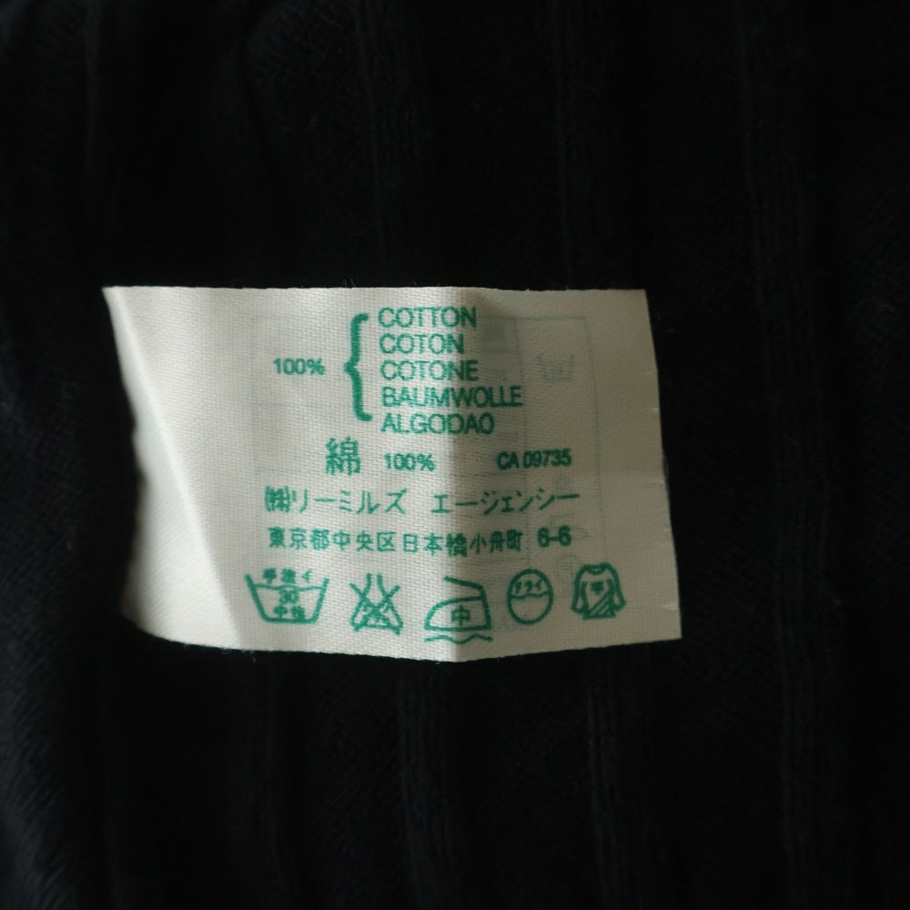 JOHN SMEDLEY(ジョンスメドレー) ダブルボタン コットン 長袖カーディガン ブラック