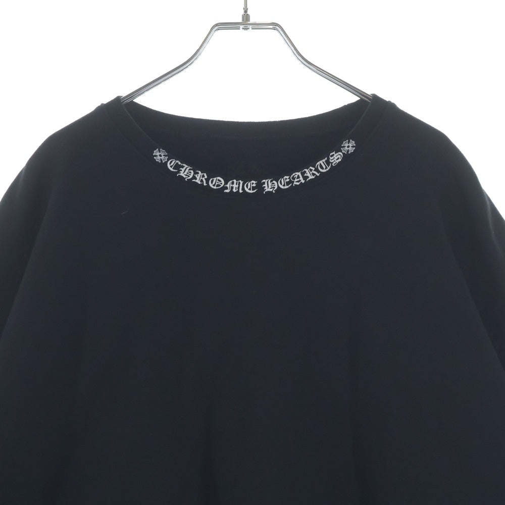 CHROME HEARTS(クロムハーツ) SWTSHRT PLVR ネックロゴプリント クルーネック スウェットトレーナー ブラック