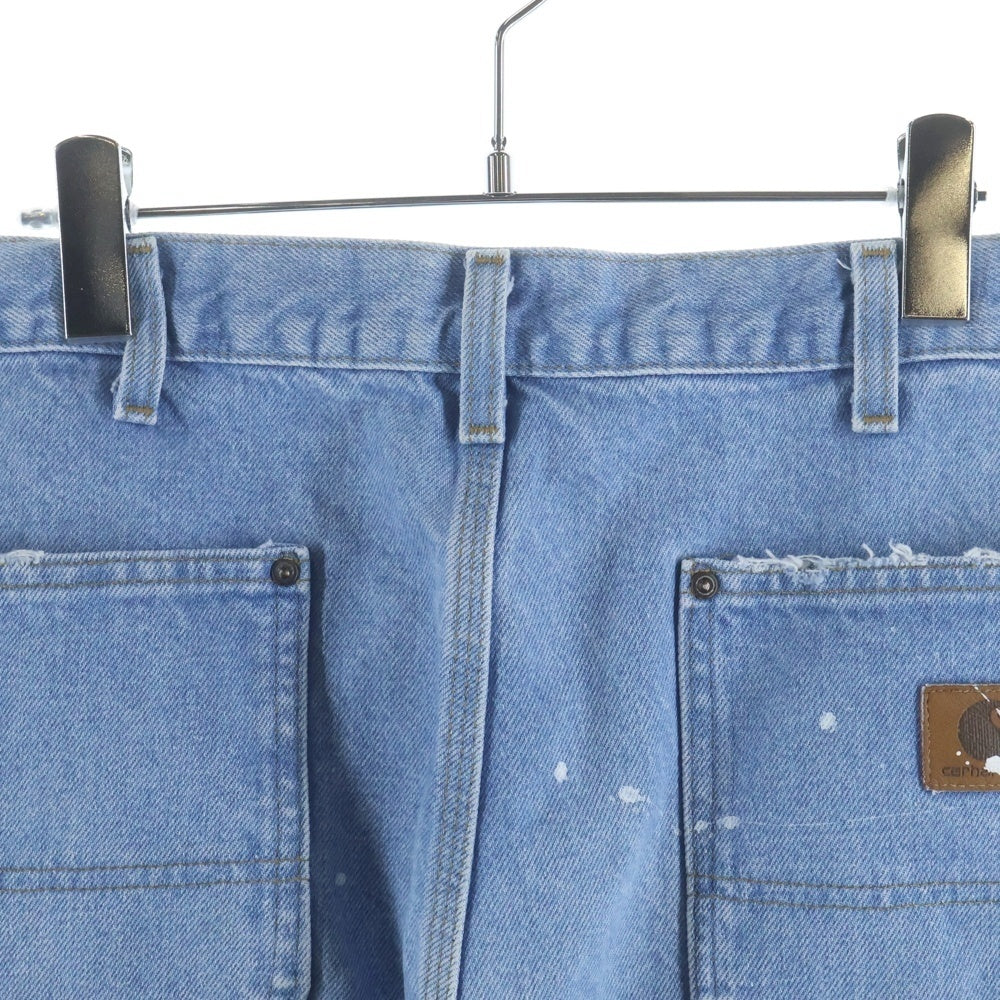 CARHARTT(カーハート) DOUBLE KNEE PANT クラッシュ加工 ペンキ ダブルニー ワークペインター デニムパンツ インディゴ B73 DST