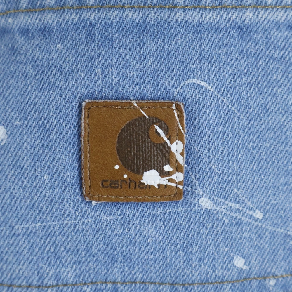CARHARTT(カーハート) DOUBLE KNEE PANT クラッシュ加工 ペンキ ダブルニー ワークペインター デニムパンツ インディゴ B73 DST