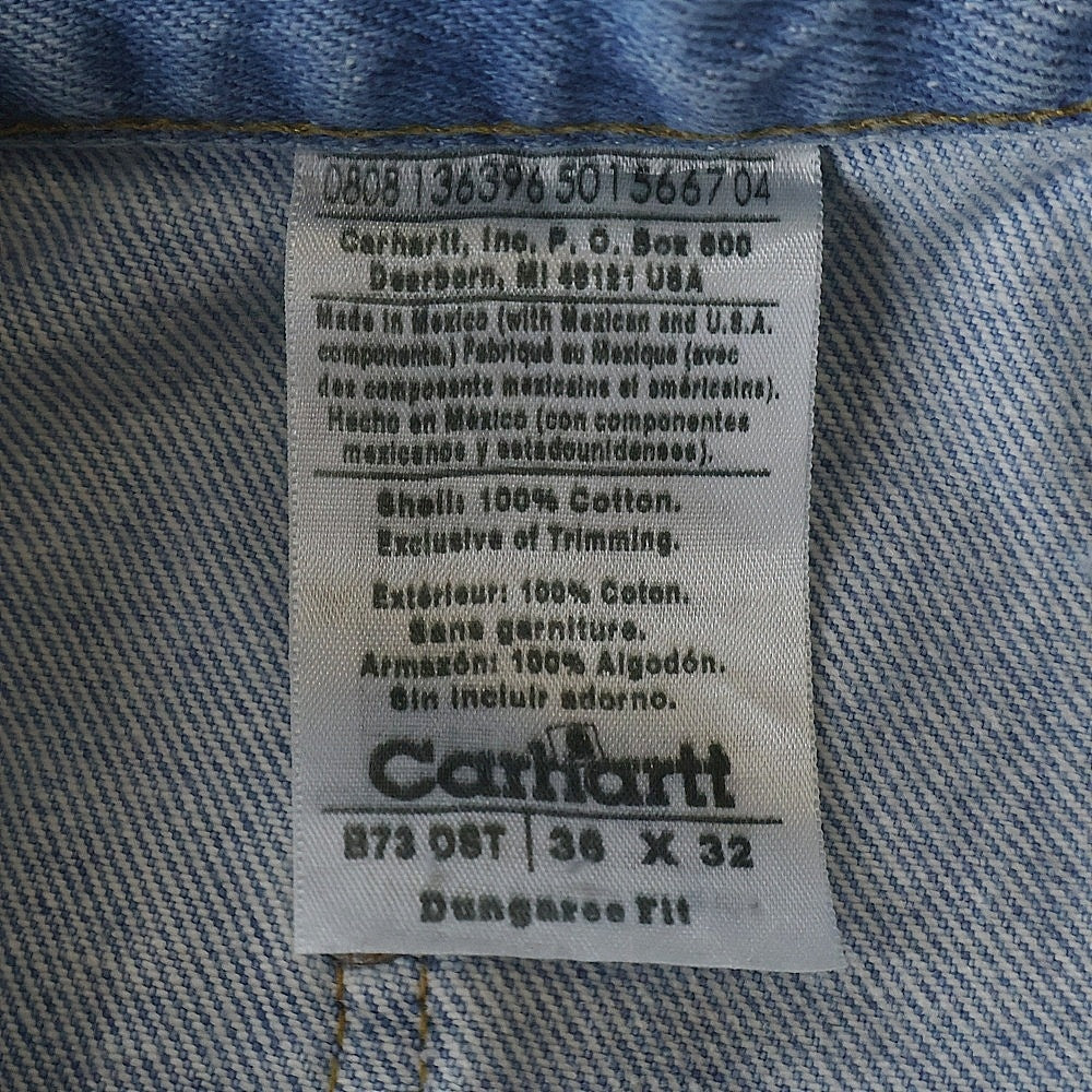 CARHARTT(カーハート) DOUBLE KNEE PANT クラッシュ加工 ペンキ ダブルニー ワークペインター デニムパンツ インディゴ B73 DST