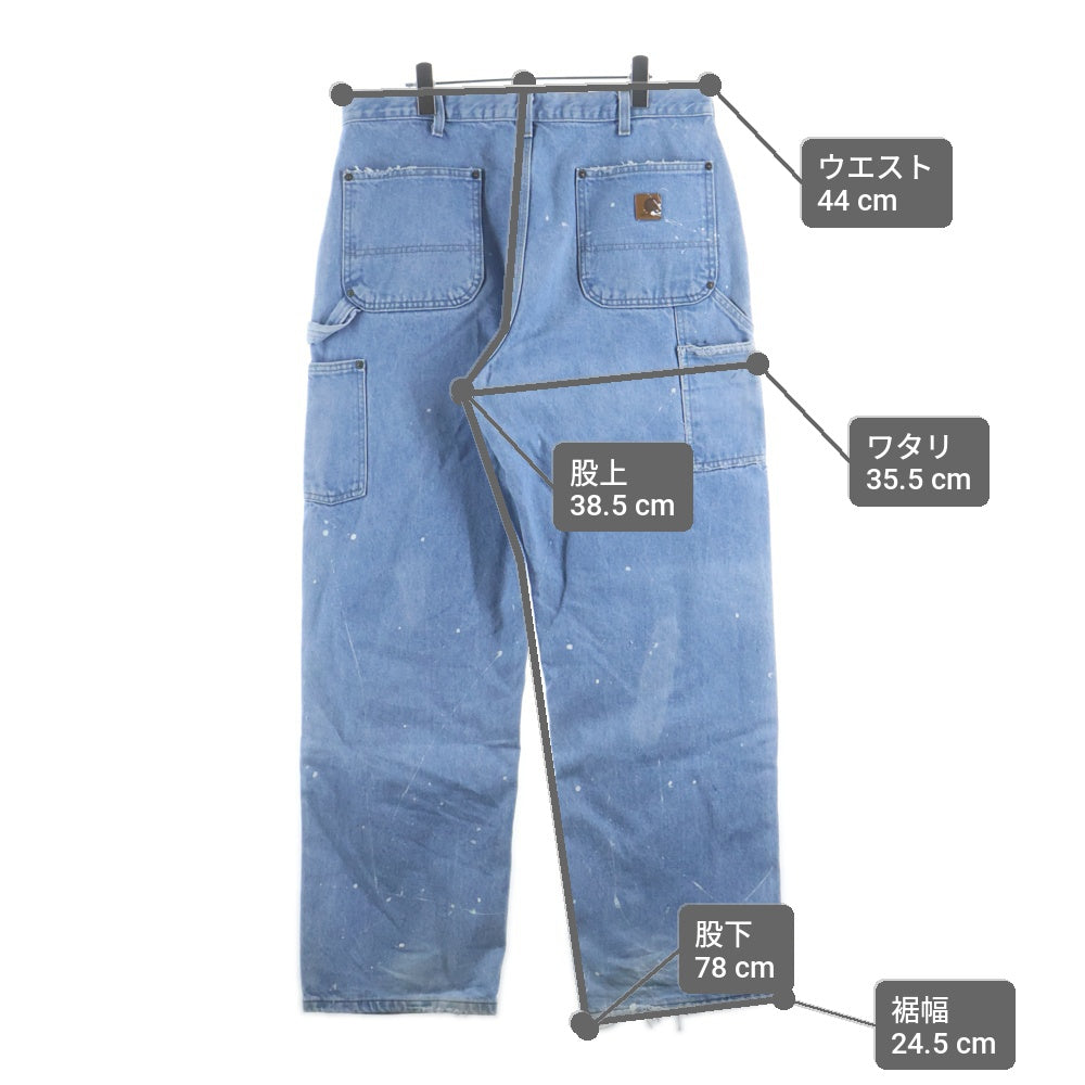 CARHARTT(カーハート) DOUBLE KNEE PANT クラッシュ加工 ペンキ ダブルニー ワークペインター デニムパンツ インディゴ B73 DST