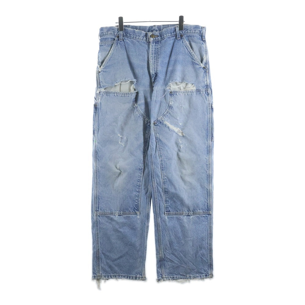 CARHARTT(カーハート) DOUBLE KNEE PANT クラッシュ加工 ダブルニー ワークペインター デニムパンツ インディゴ B73 DST