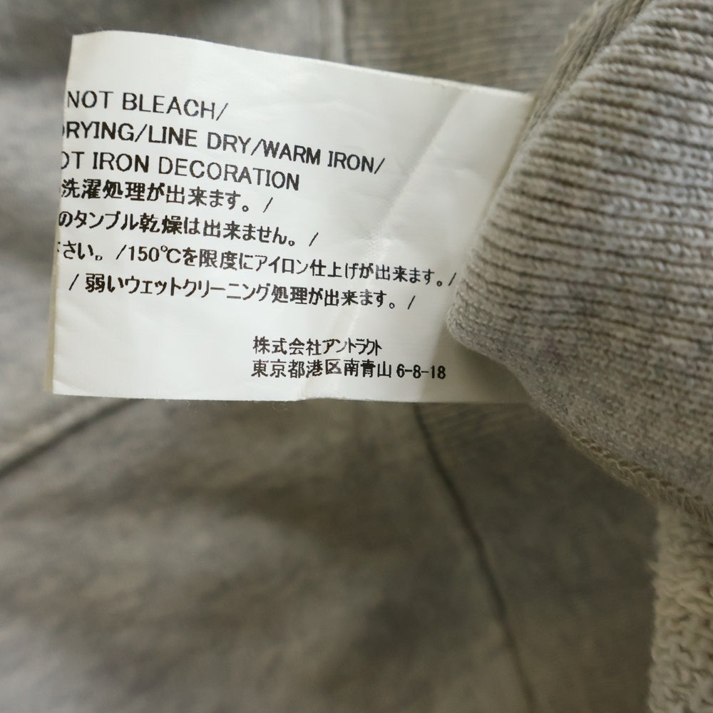 READY MADE(レディメイド) 21AW R MUTT HOODIE アールマット プルオーバースウェットパーカー フーディ ブラック RE-CO-GR-00-00-195