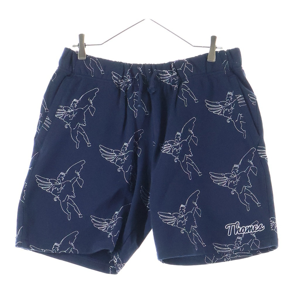 Thames(テムズ) 17SS Blondey McCoy Sweat shorts 初期 ブロンディーマッコイ エンジェル エンブロイダリー スウェットハーフパンツ ショーツ ネイビー