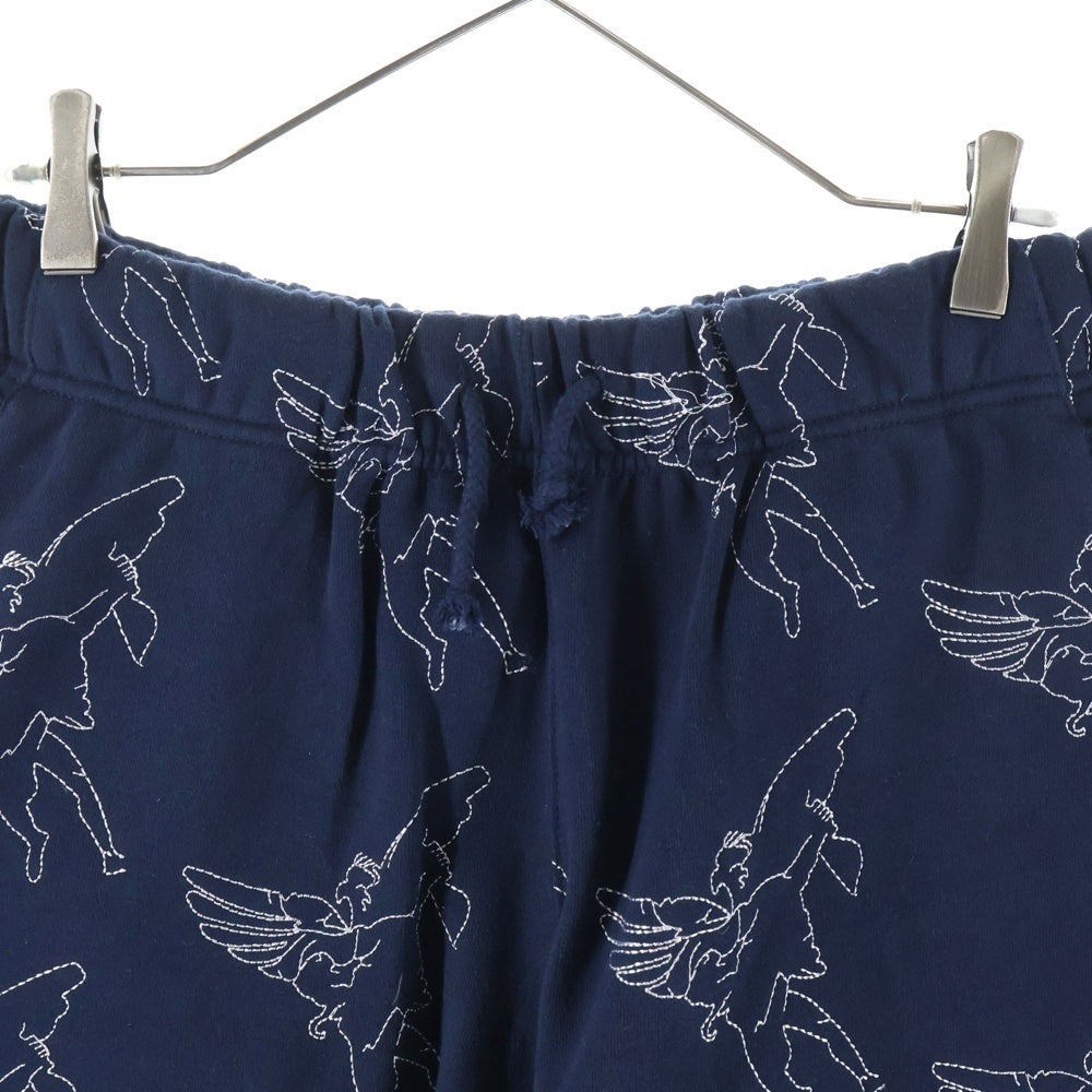 Thames(テムズ) 17SS Blondey McCoy Sweat shorts 初期 ブロンディーマッコイ エンジェル エンブロイダリー スウェットハーフパンツ ショーツ ネイビー