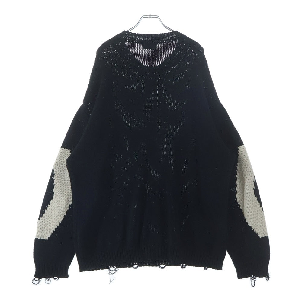 ASKYURSELF(アスクユアセルフ) Chunky Banned Knit アームデザイン チャンキー バーンド ニット ブラック