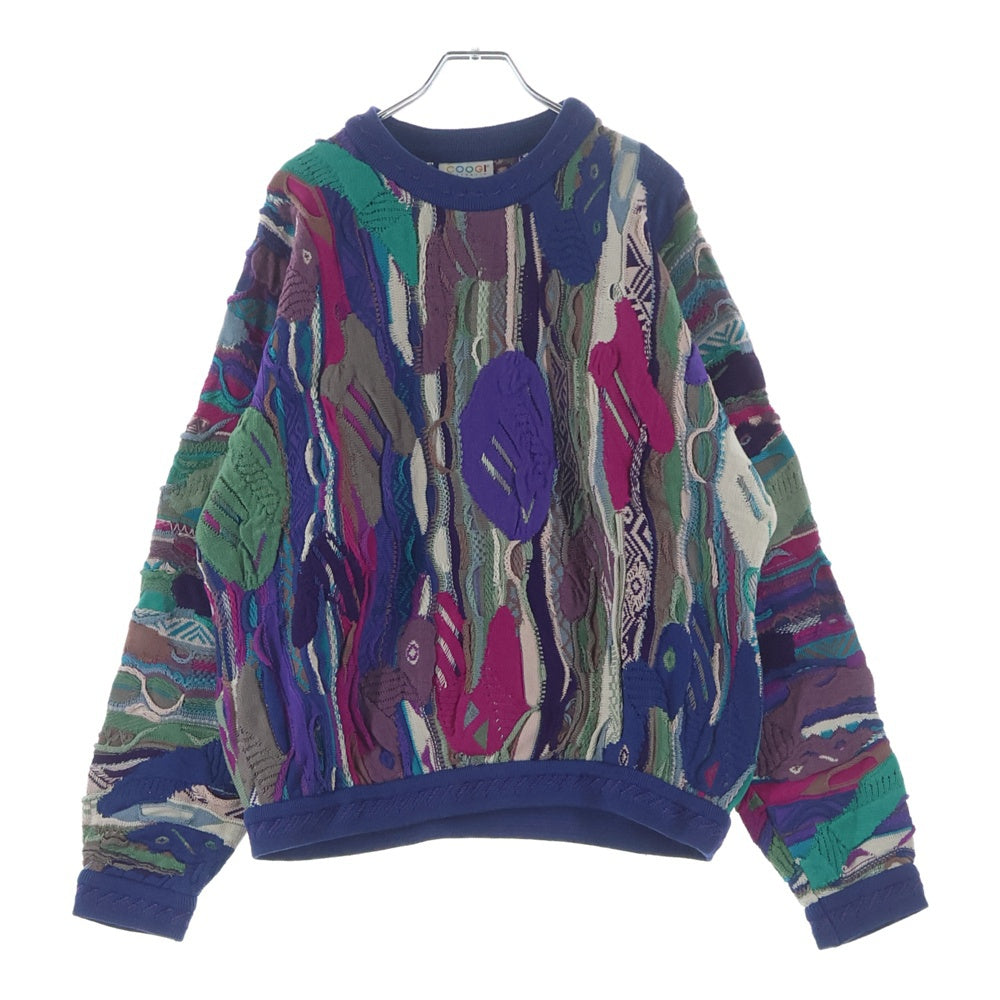 COOGI(クージー) 3D DESIGN KNIT SWEATER ケーブル コットン 長袖ニットセーター マルチカラー
