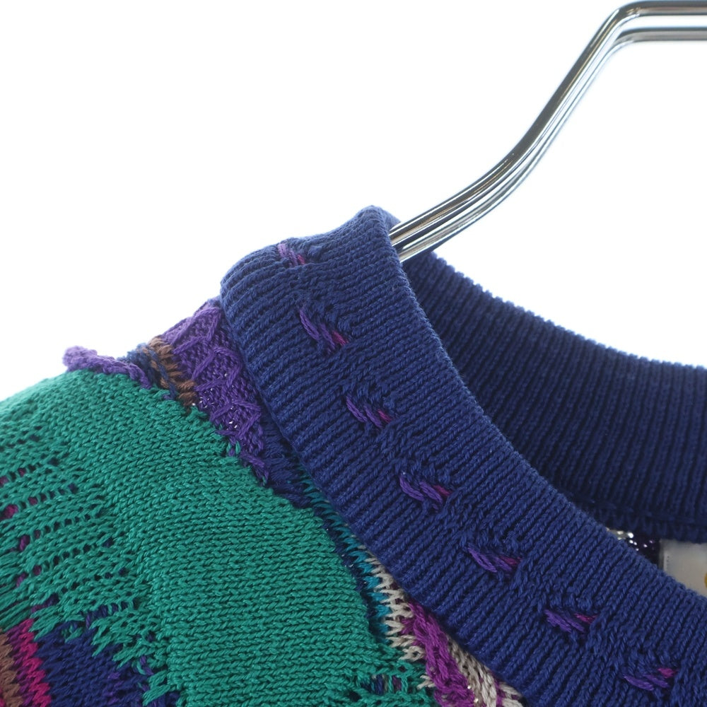 COOGI(クージー) 3D DESIGN KNIT SWEATER ケーブル コットン 長袖ニットセーター マルチカラー